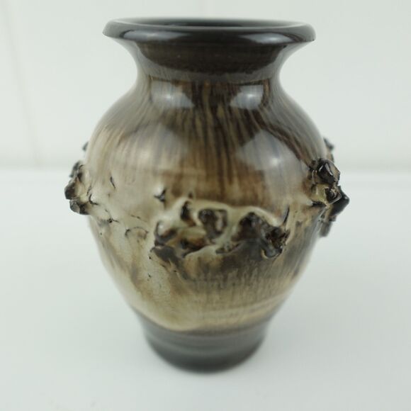 Glit Pottery Brutalist Icelandic Lava Vase Mid-Century - Picture 1 of 7